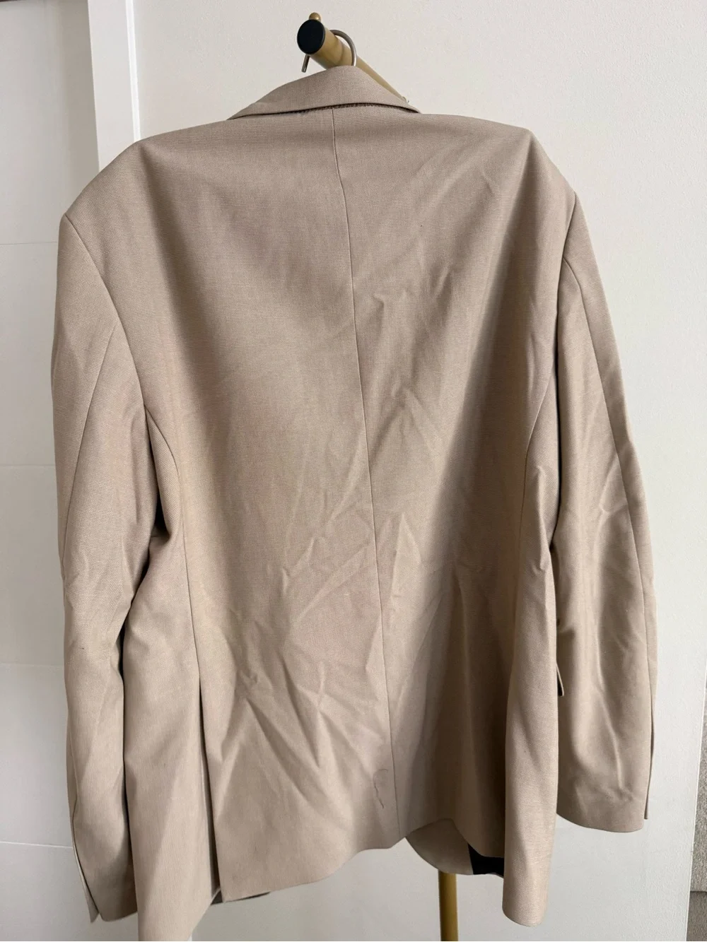 Zara Taupe/Beige Single-Breasted Blazer